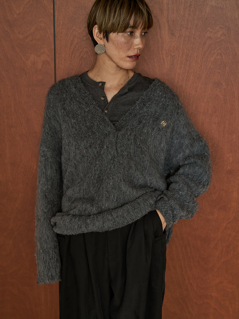 【 予約:10月上旬 】HENRY NECK LONG TEE /Y254-81110